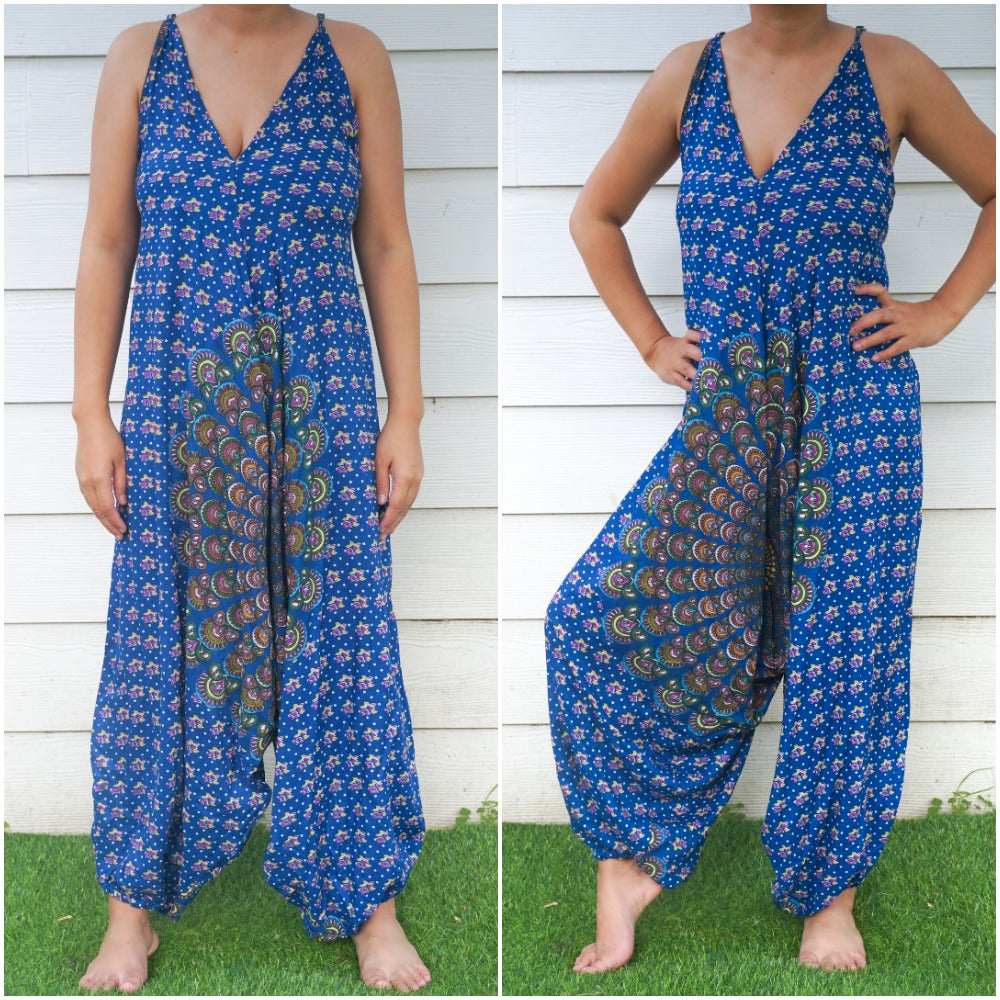 Blue Chakra Hippie Boho Jumpsuits