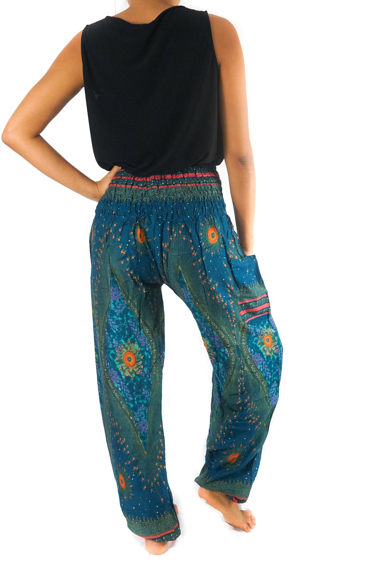 Teal PEACOCK Women Boho & Hippie Harem Pants