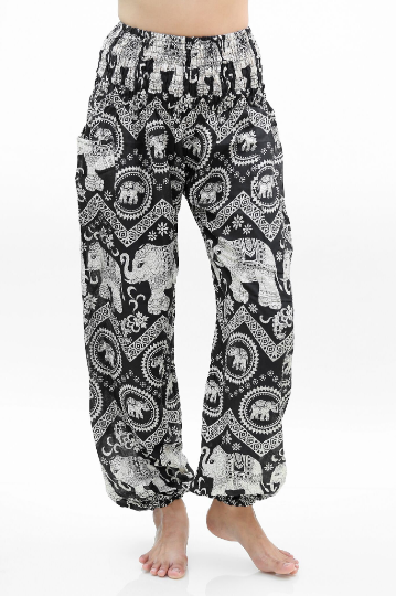 Black ELEPHANT Women Boho & Hippie Harem Pants