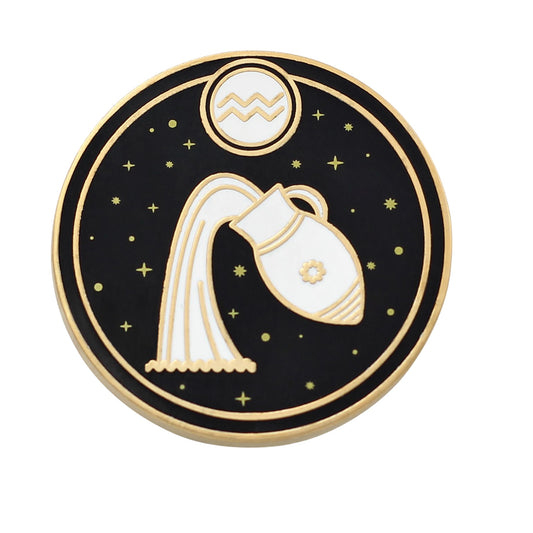 Aquarius Astrological Sign Pin - Star Sign / Astrology Enamel Pins