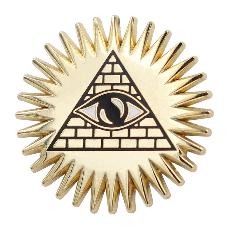 Pyramid & Eye â€“ Occult Enamel Lapel pin