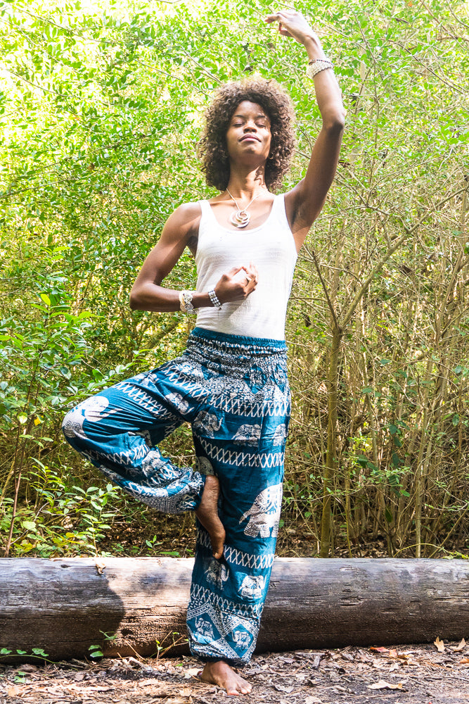 Teal ELEPHANT Women Boho & Hippie Harem Pants