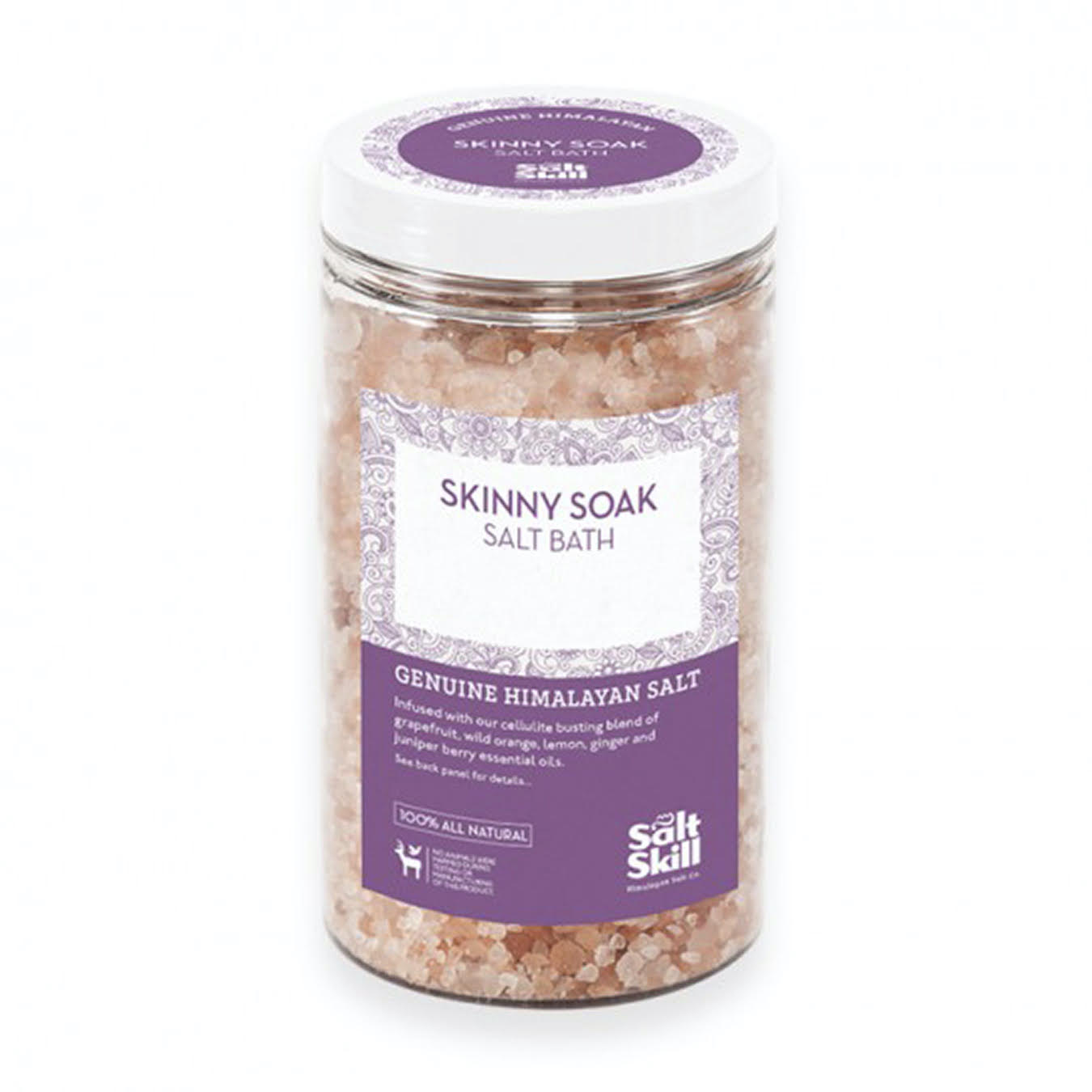 Salt Skill - Natural Himalayan Soaking Bath Salts Skinny 32 OZ