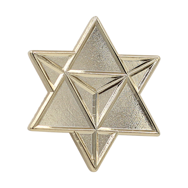 Star Merkaba / Tetrahedron â€“ Enamel Pin (Gold)