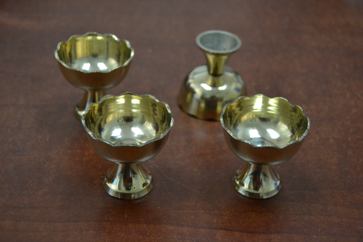 4 Pcs Handmade Brass Incense Burner Holder 2"