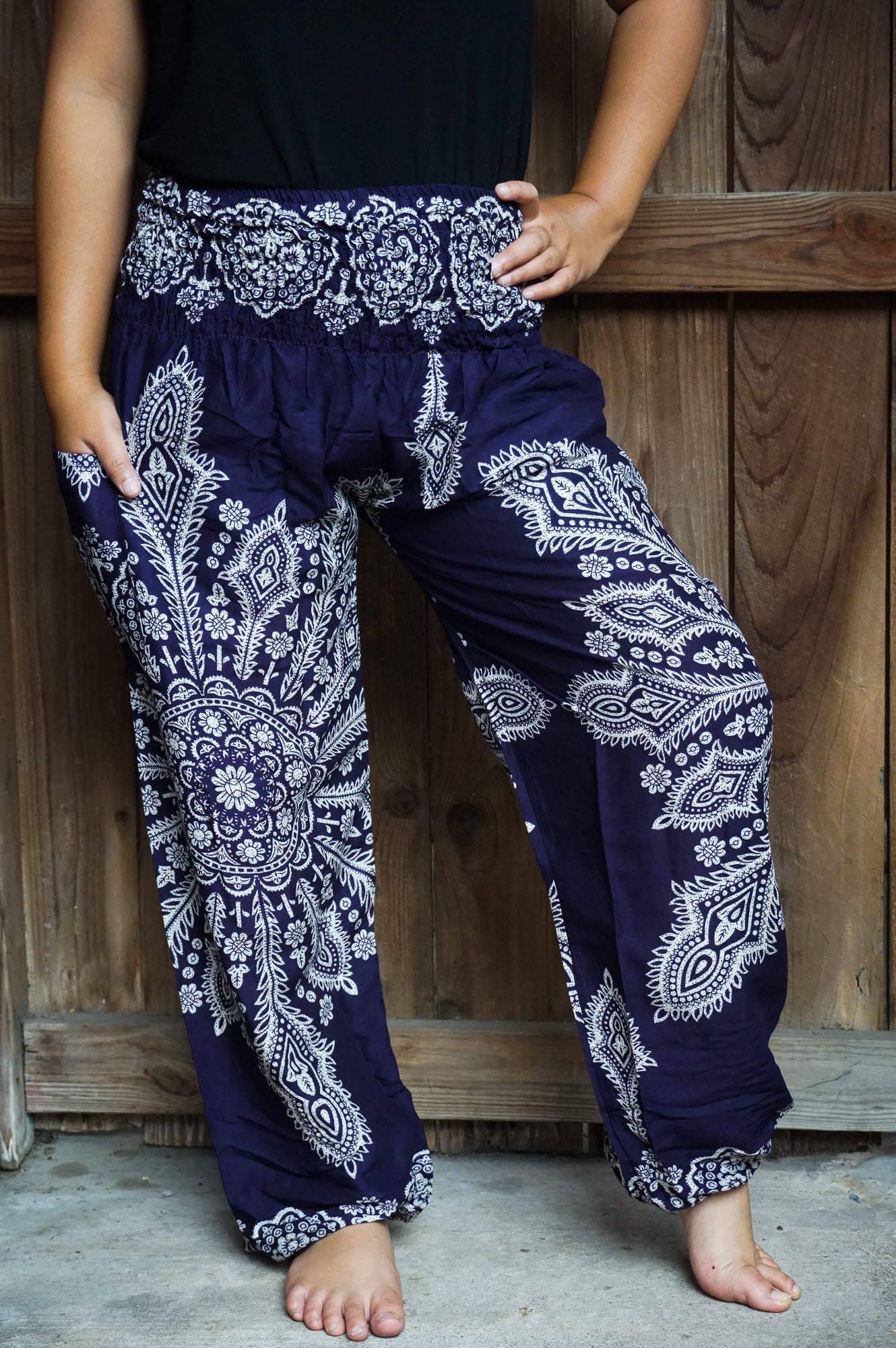 Purple Butterfly Women Boho & Hippie Harem Pants