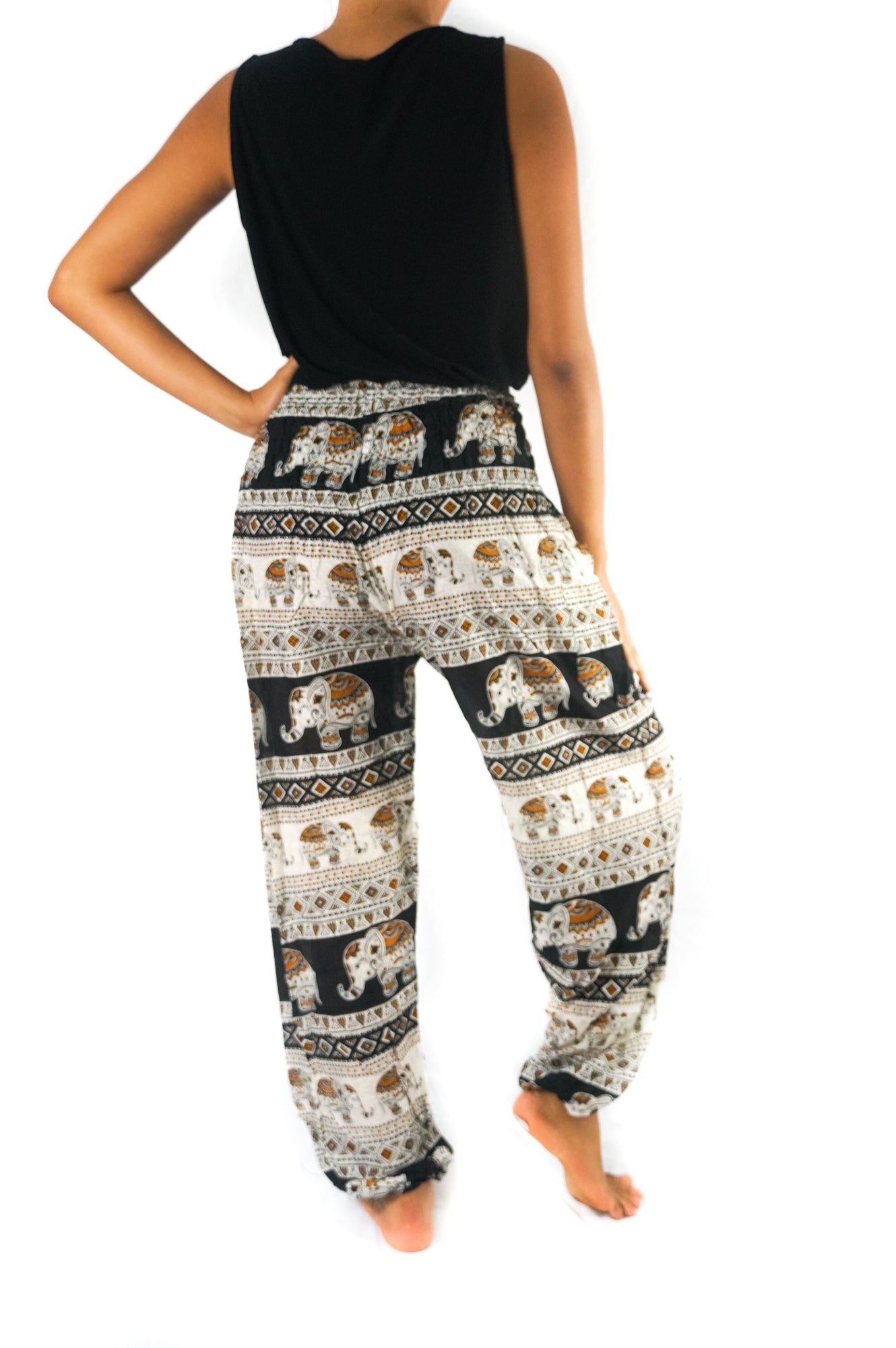 Black ELEPHANT Women Boho & Hippie Harem Pants