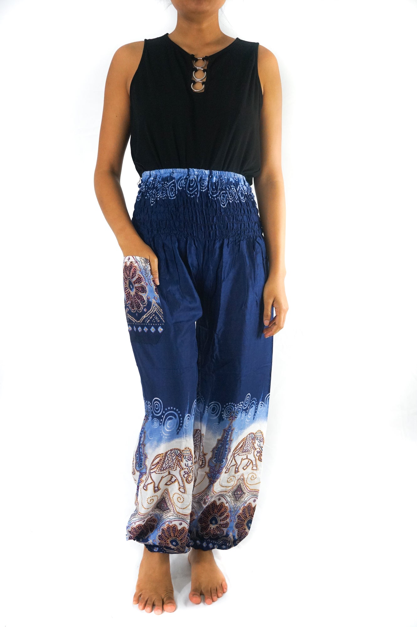 Blue ELEPHANT Women Boho & Hippie Harem Pants