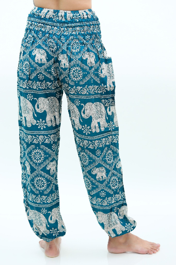 Teal ELEPHANT Women Boho & Hippie Harem Pants