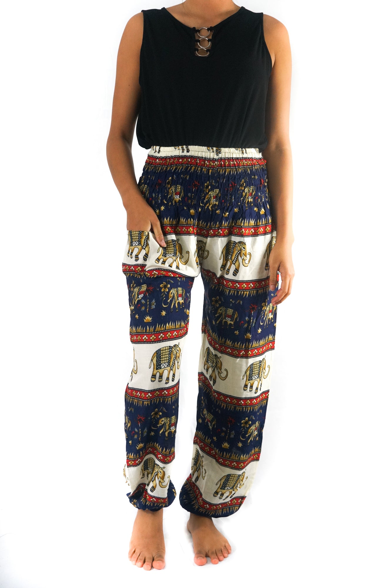 Blue ELEPHANT Women Boho & Hippie Harem Pants