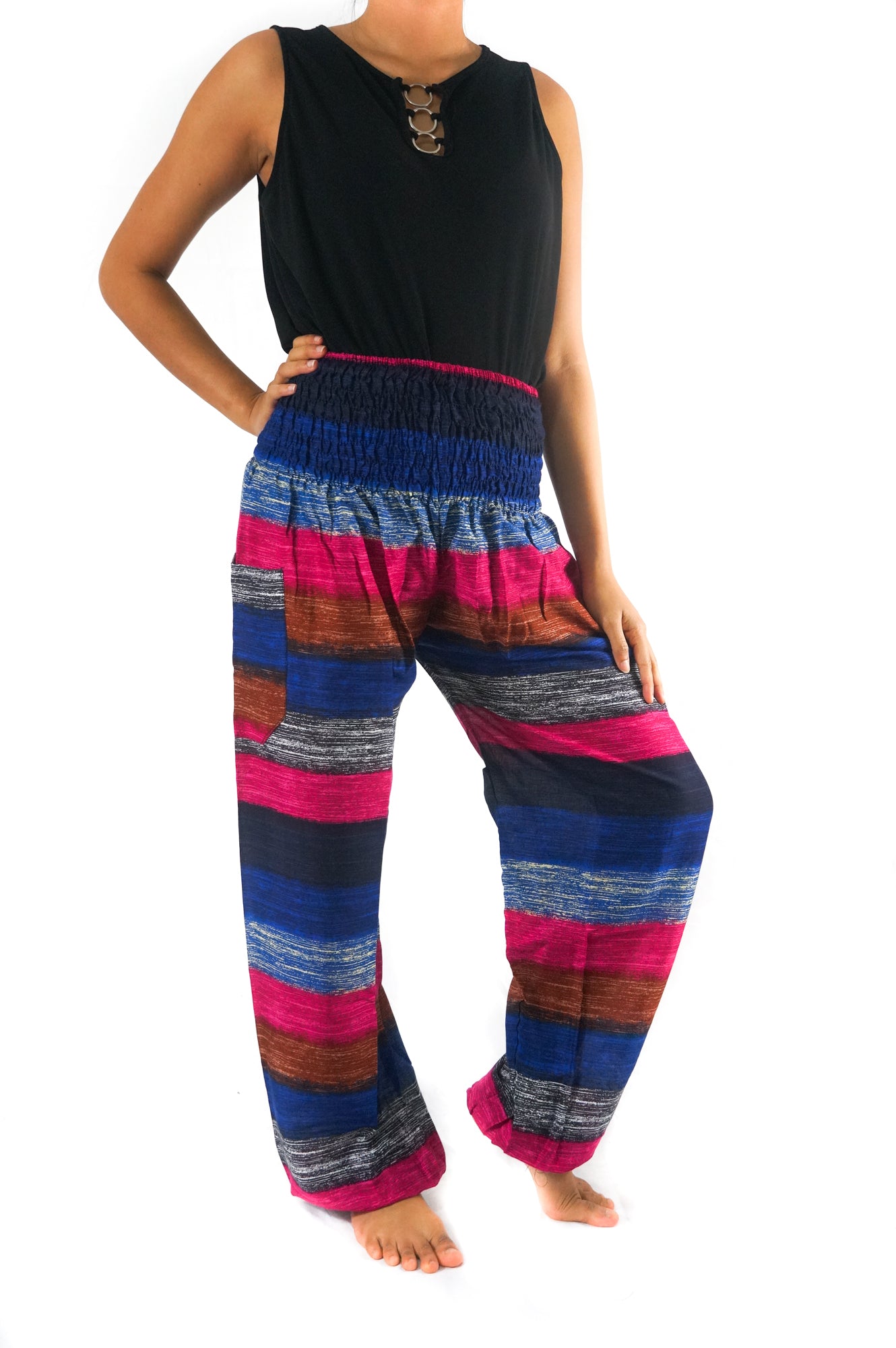 Striped Women Boho & Hippie Harem Pants