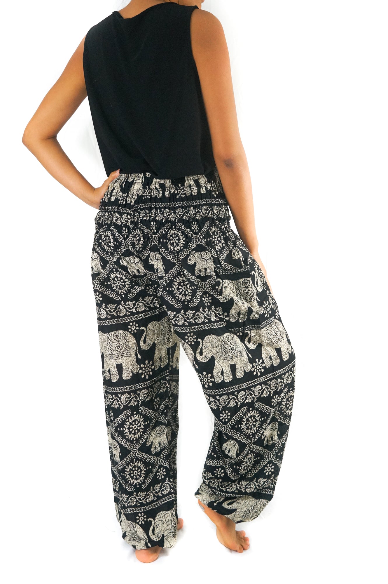 Black ELEPHANT Women Boho & Hippie Harem Pants