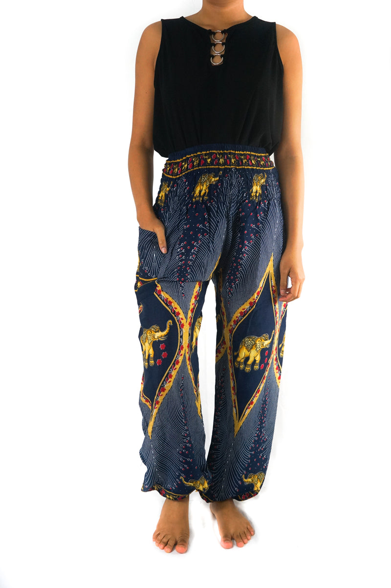 Blue ELEPHANT Women Boho & Hippie Harem Pants