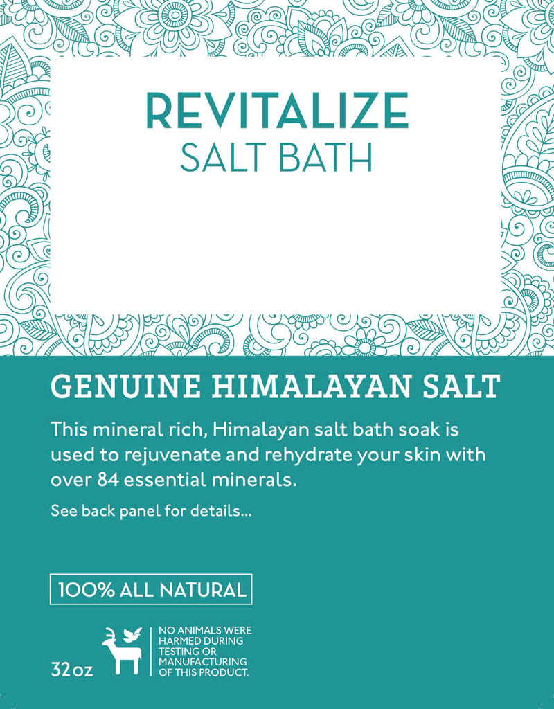 Salt Skill - Natural Himalayan Soaking Bath Salts Revitalize 32 OZ