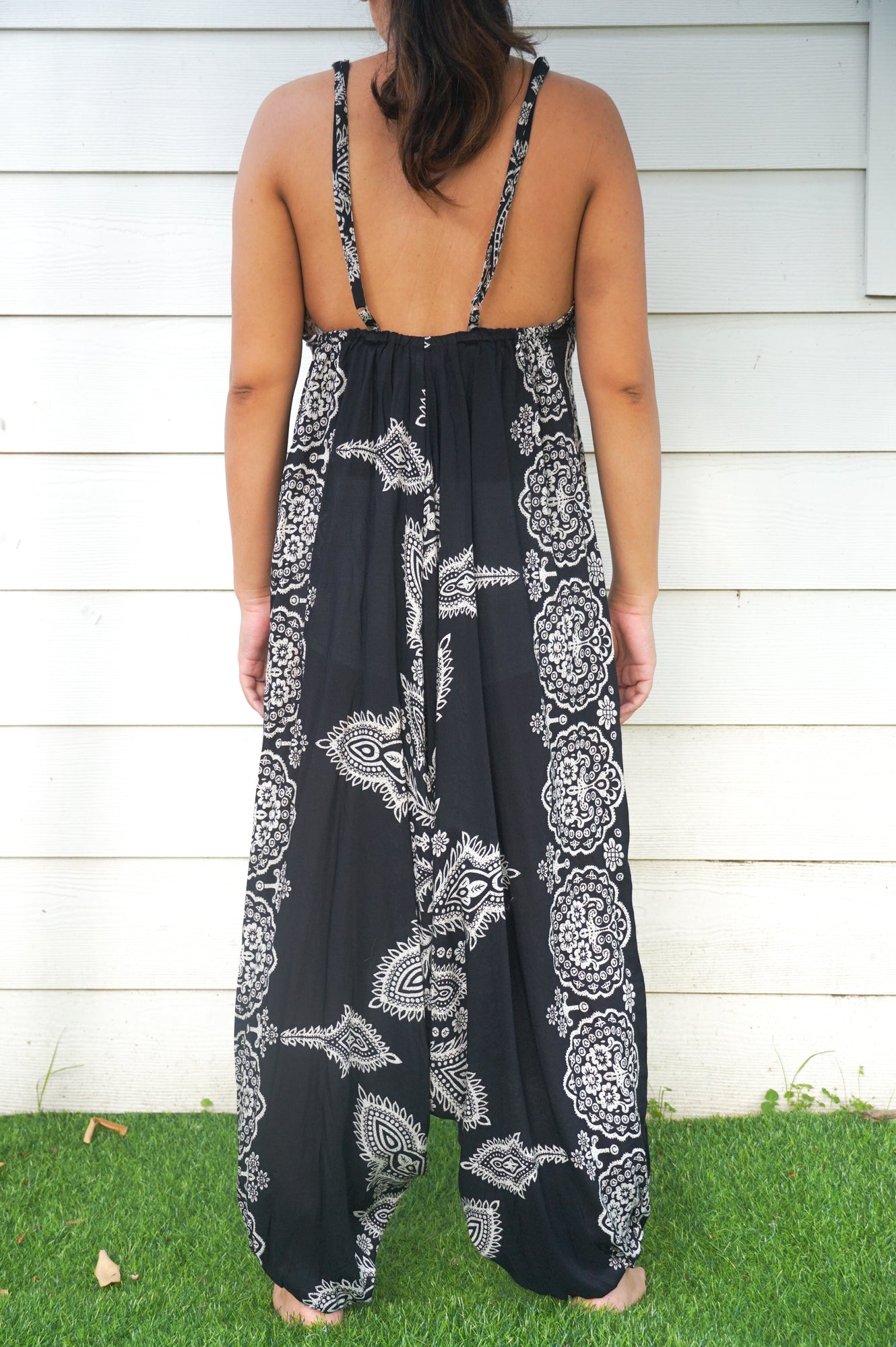 Black Butterfly Boho Hippie Jumpsuit