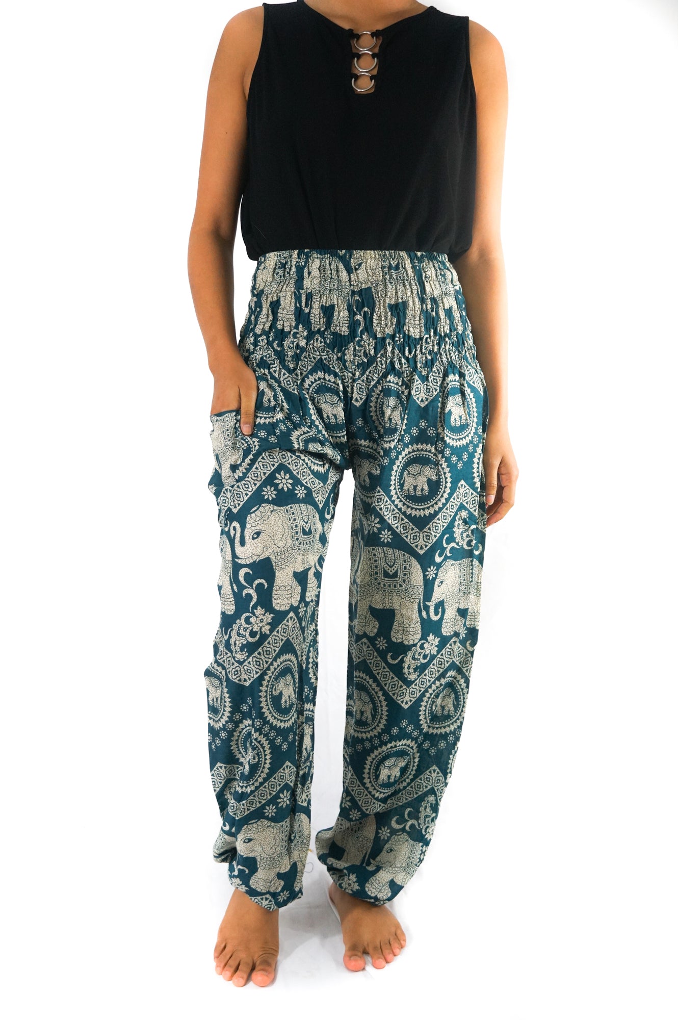 Teal ELEPHANT Women Boho & Hippie Harem Pants