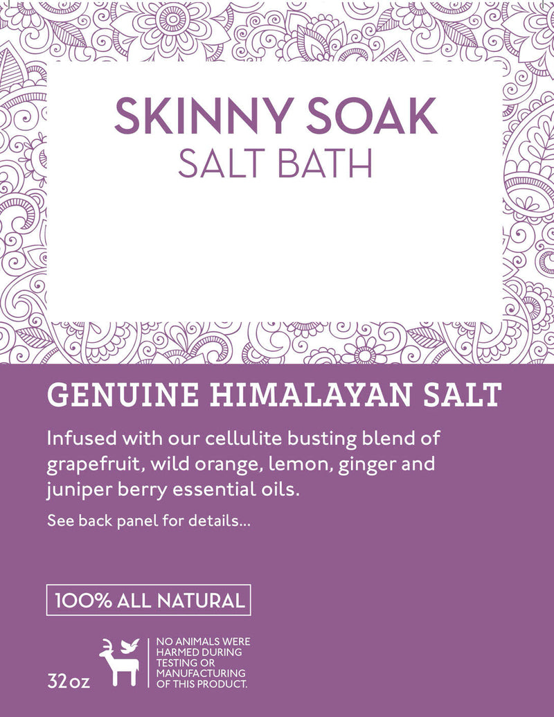 Salt Skill - Natural Himalayan Soaking Bath Salts Skinny 32 OZ