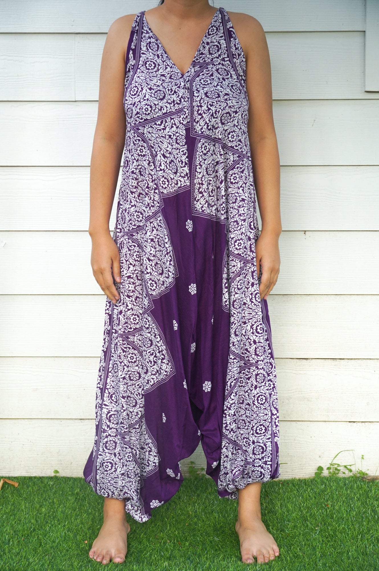 Purple Lotus Boho Hippie Jumpsuits