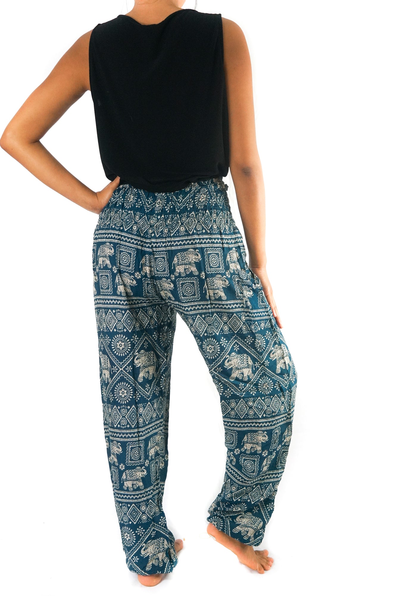 Teal ELEPHANT Women Boho & Hippie Harem Pants