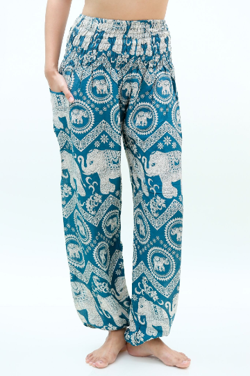 Teal ELEPHANT Women Boho & Hippie Harem Pants