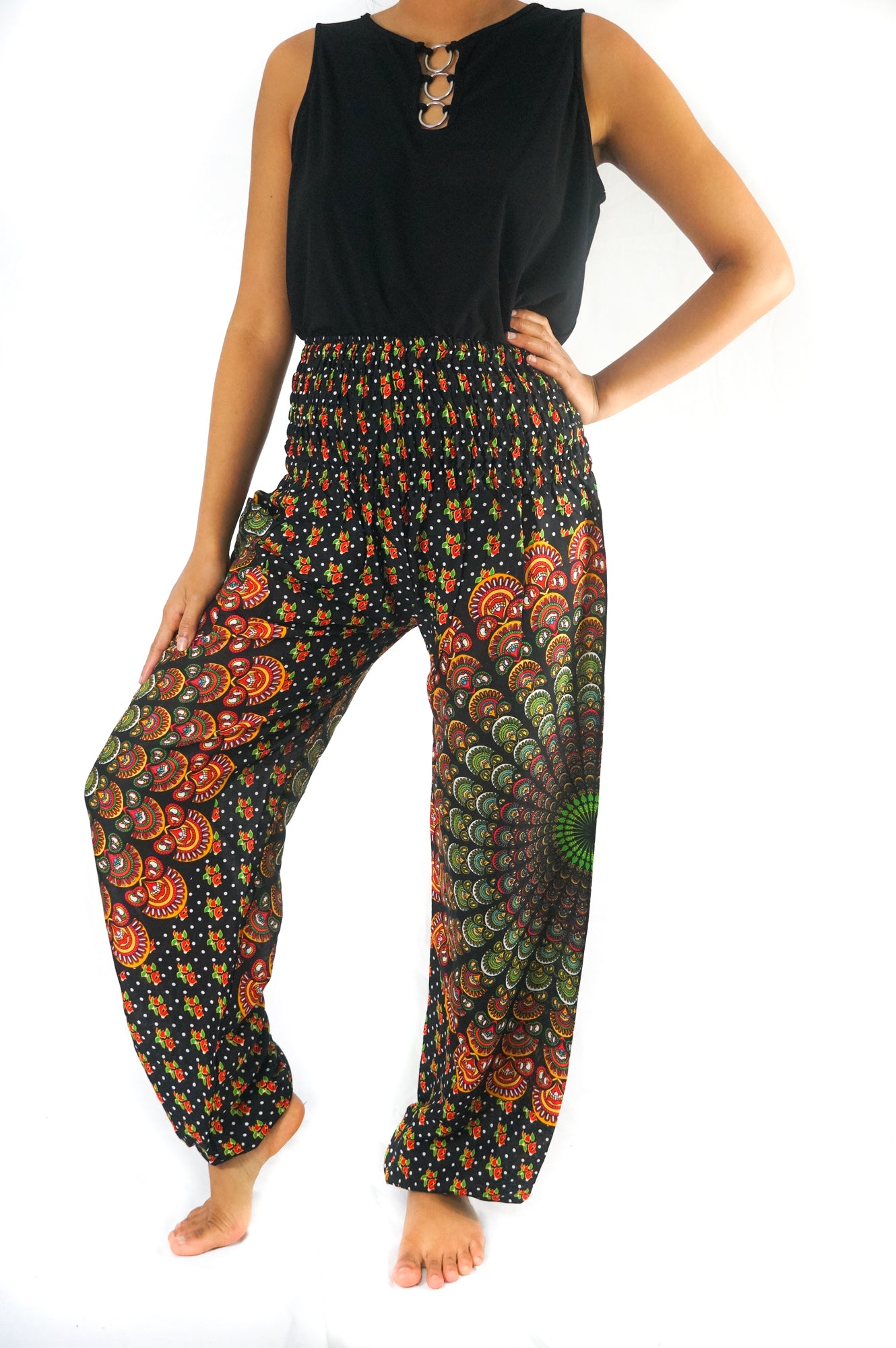 Black Chakra Women Boho & Hippie Harem Pants