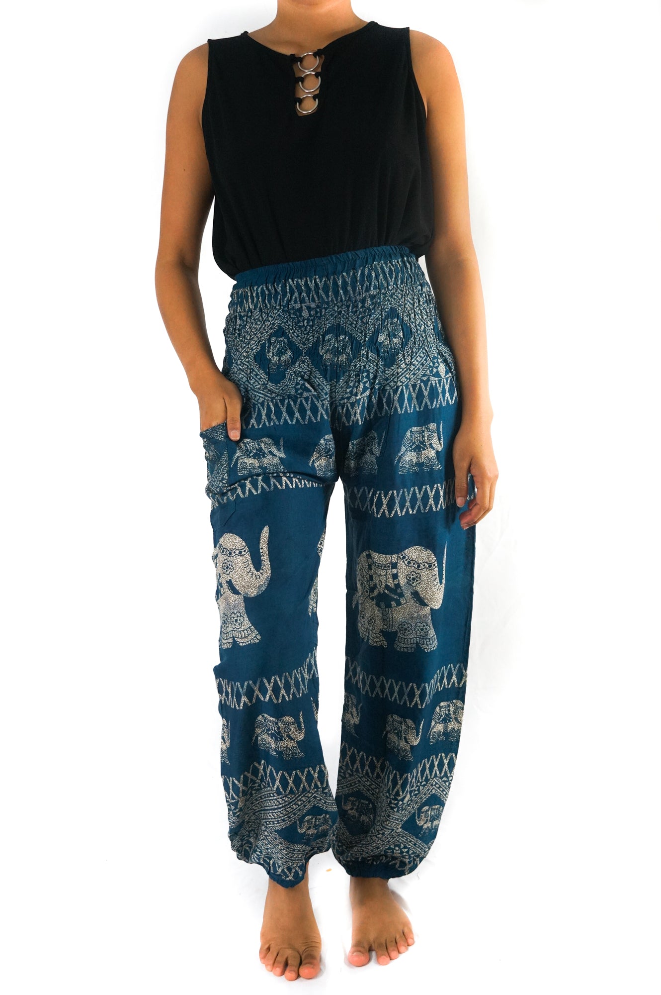 Teal ELEPHANT Women Boho & Hippie Harem Pants