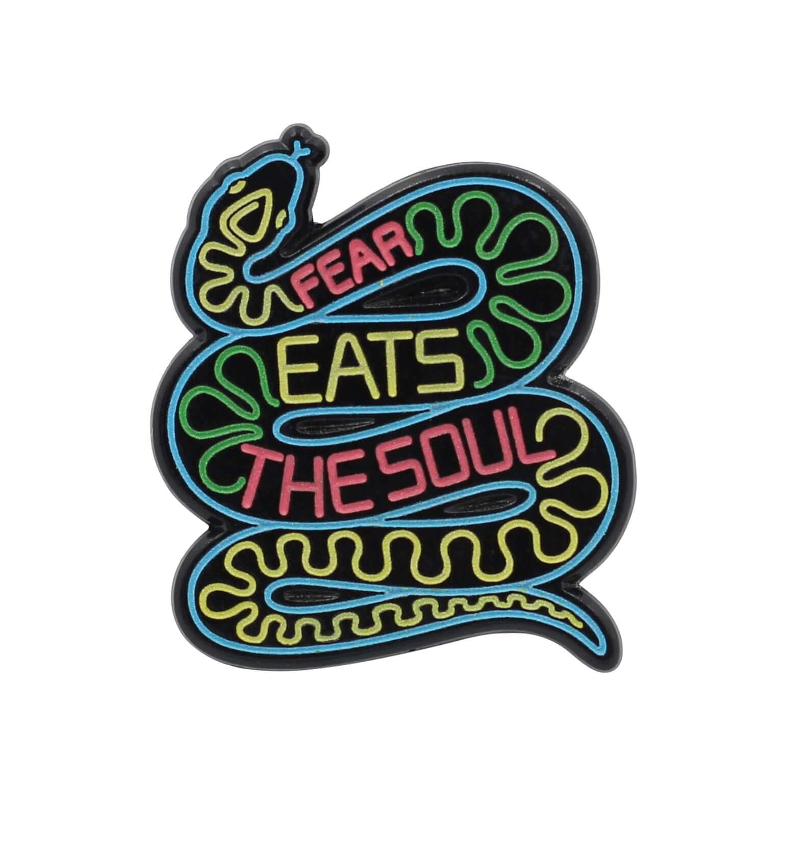 "Fear Eats the Soul"� Motivational Snake Enamel Pin