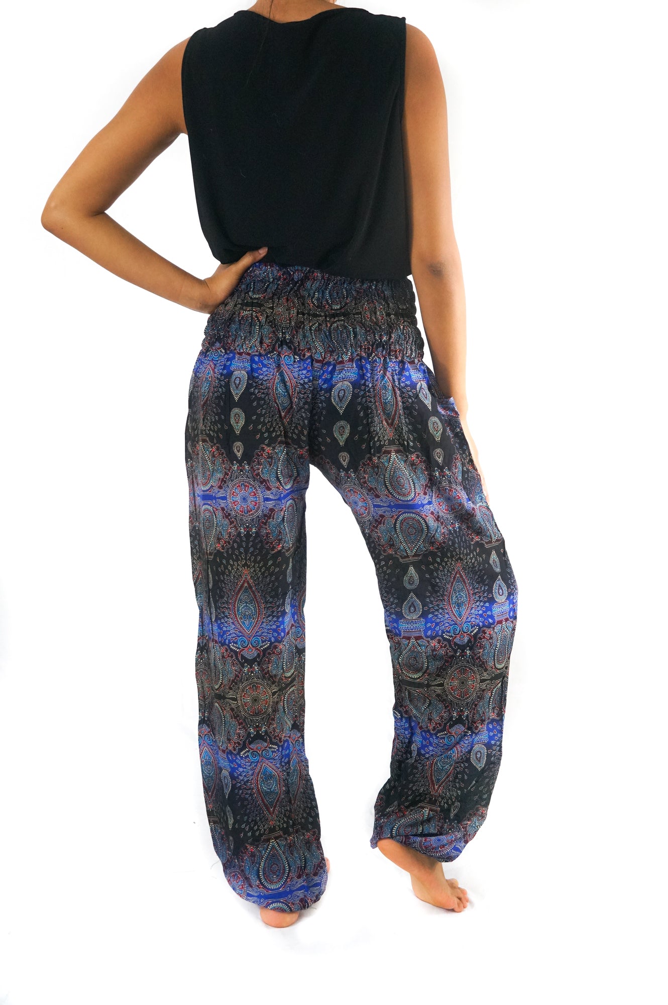 Blue PAISLEY Women Boho & Hippie Harem Pants