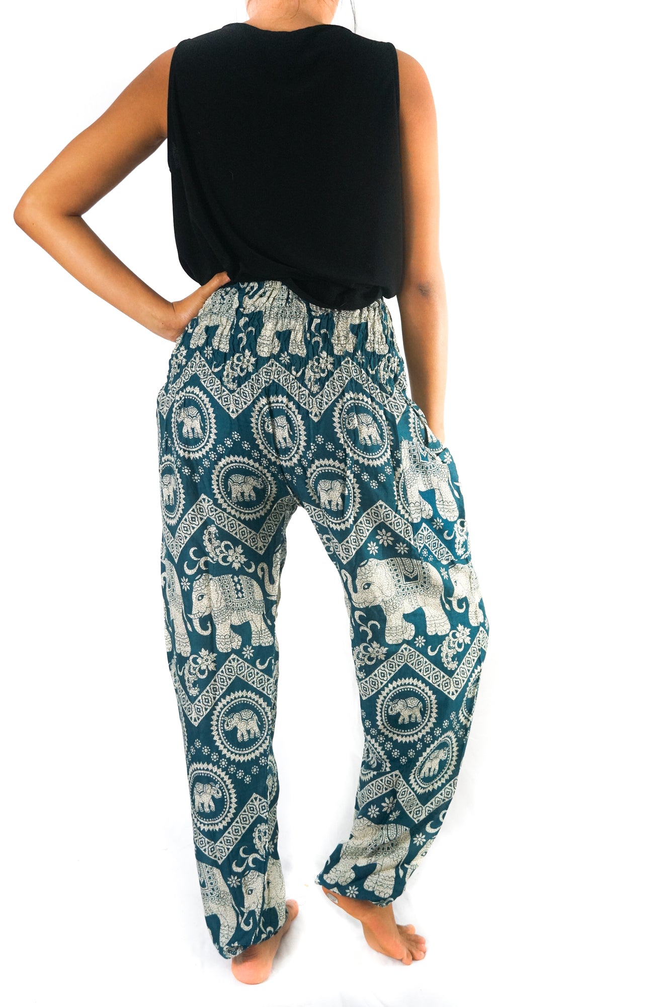 Teal ELEPHANT Women Boho & Hippie Harem Pants