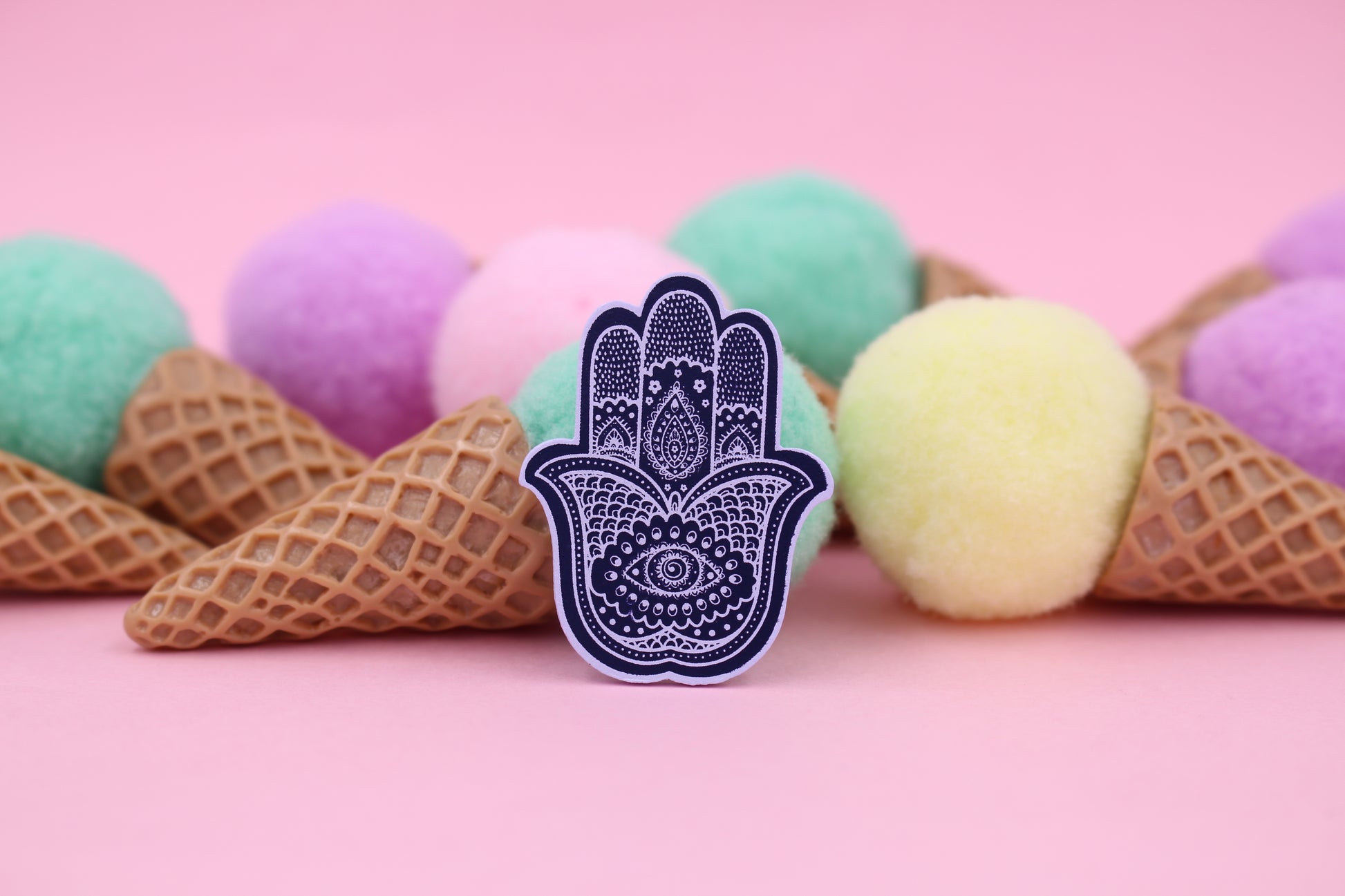 Hamsa Protection and Good Luck Enamel Pin