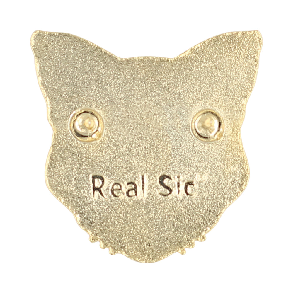 Luna the Black Cat - Enamel Cat Pin by Real Sic