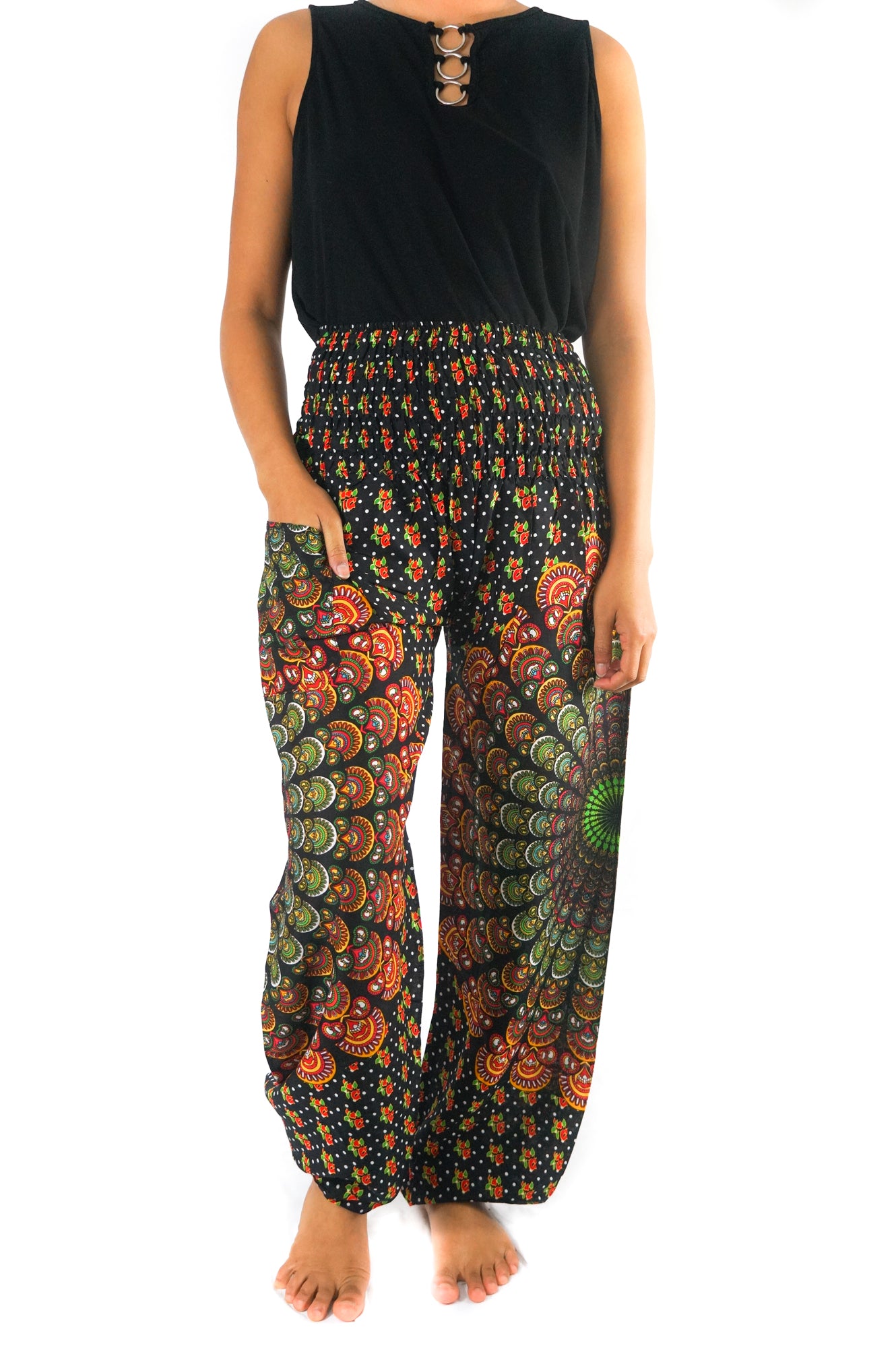 Black Chakra Women Boho & Hippie Harem Pants