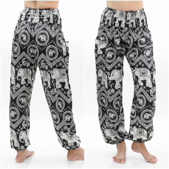 Black ELEPHANT Women Boho & Hippie Harem Pants