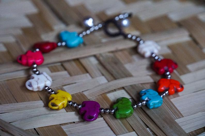 Fancy Elephant Boho Silver Anklet - Bracelets & Anklets