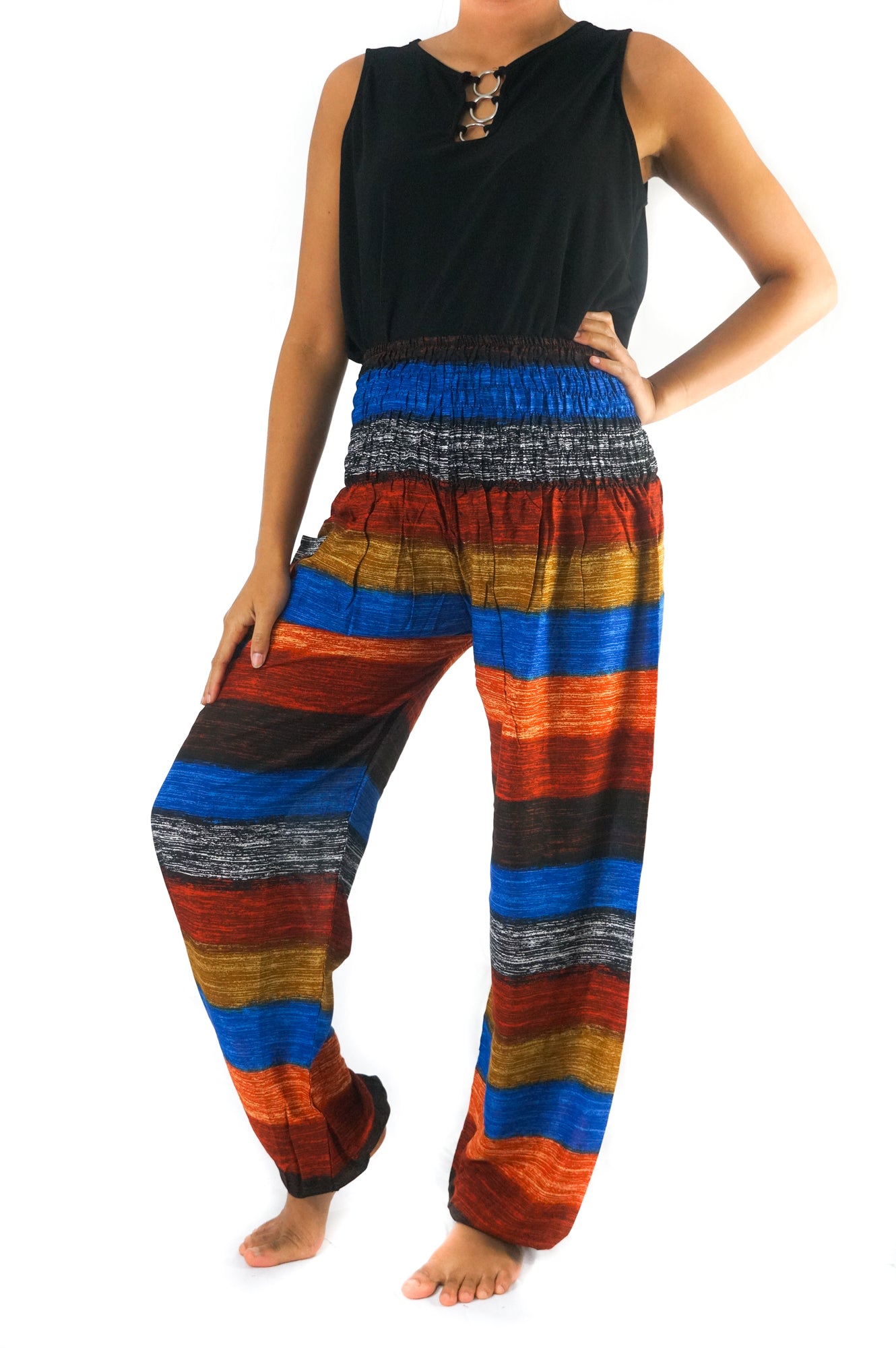 Striped Women Boho & Hippie Harem Pants