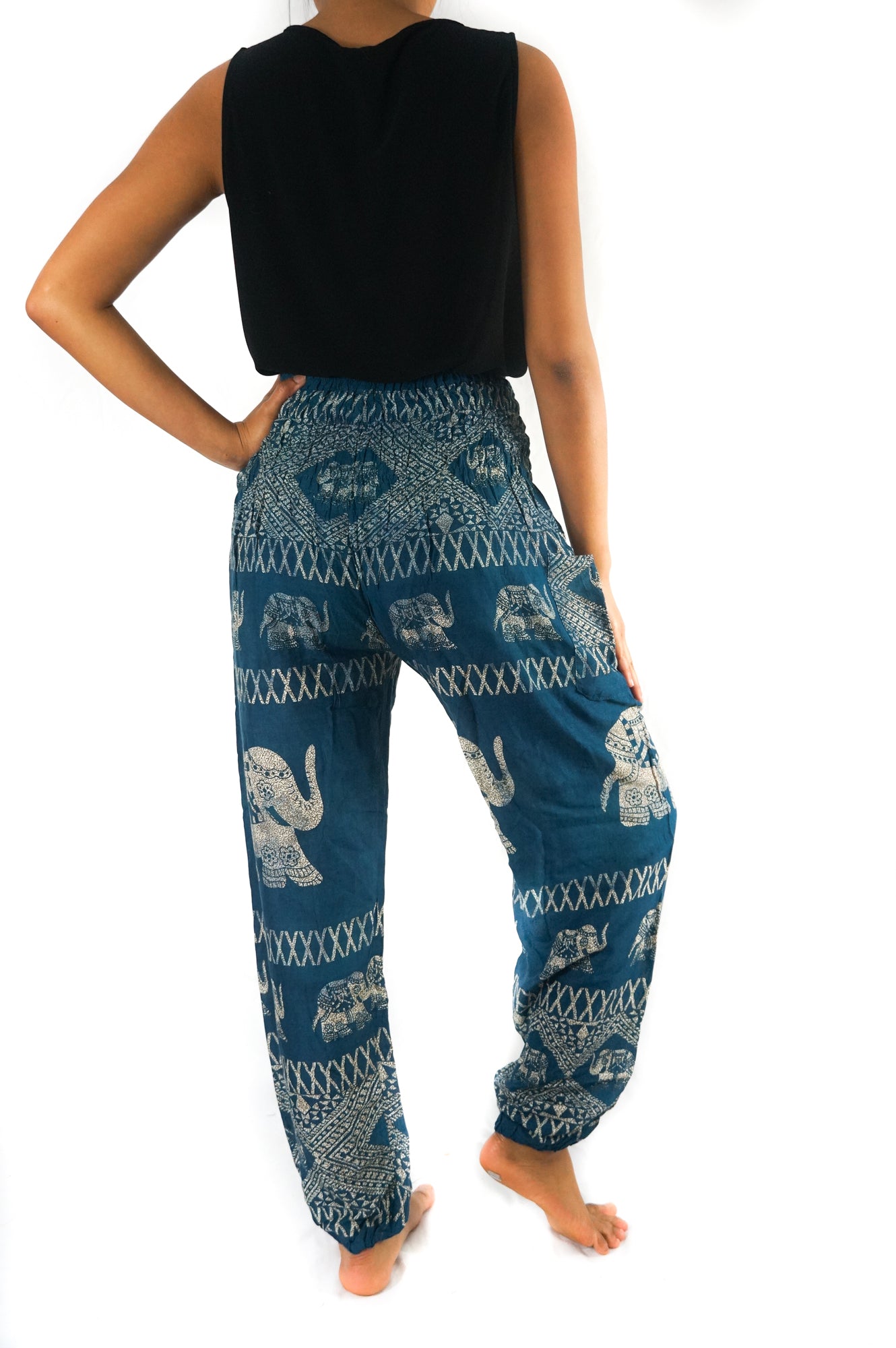 Teal ELEPHANT Women Boho & Hippie Harem Pants