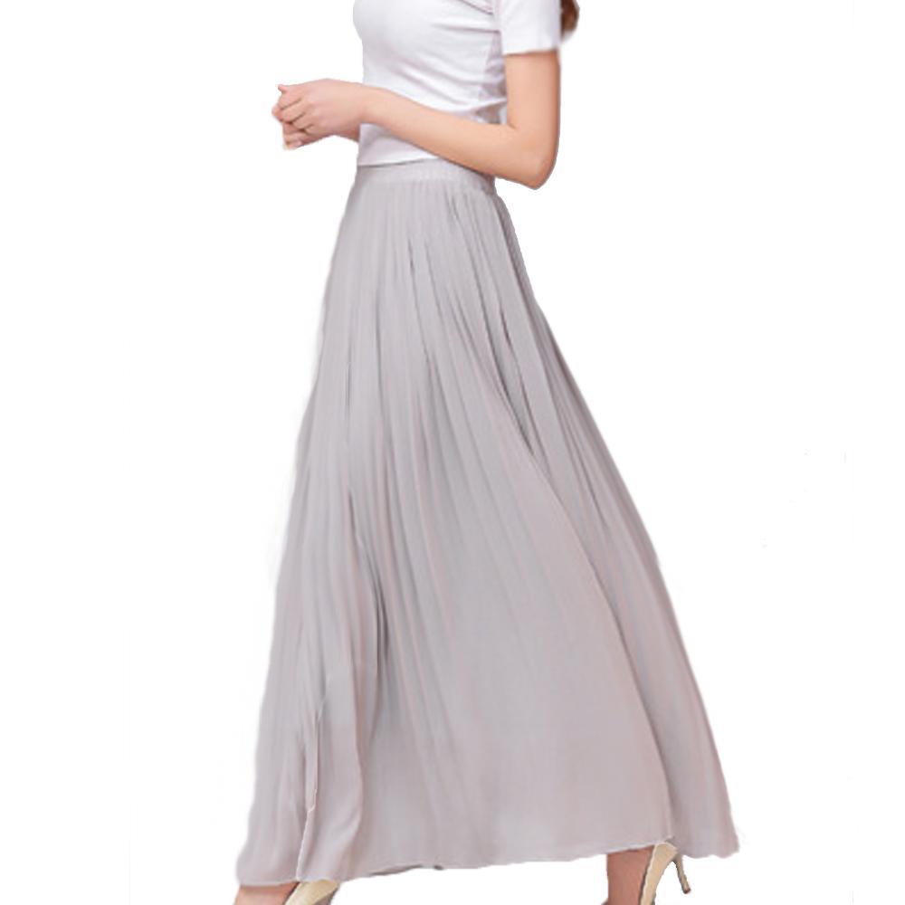 Pleated Chiffon Skirt