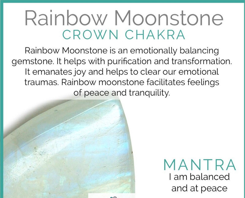 Rainbow Blue Moonstone & Blue Flash Labradorite Stretch Bracelet!
