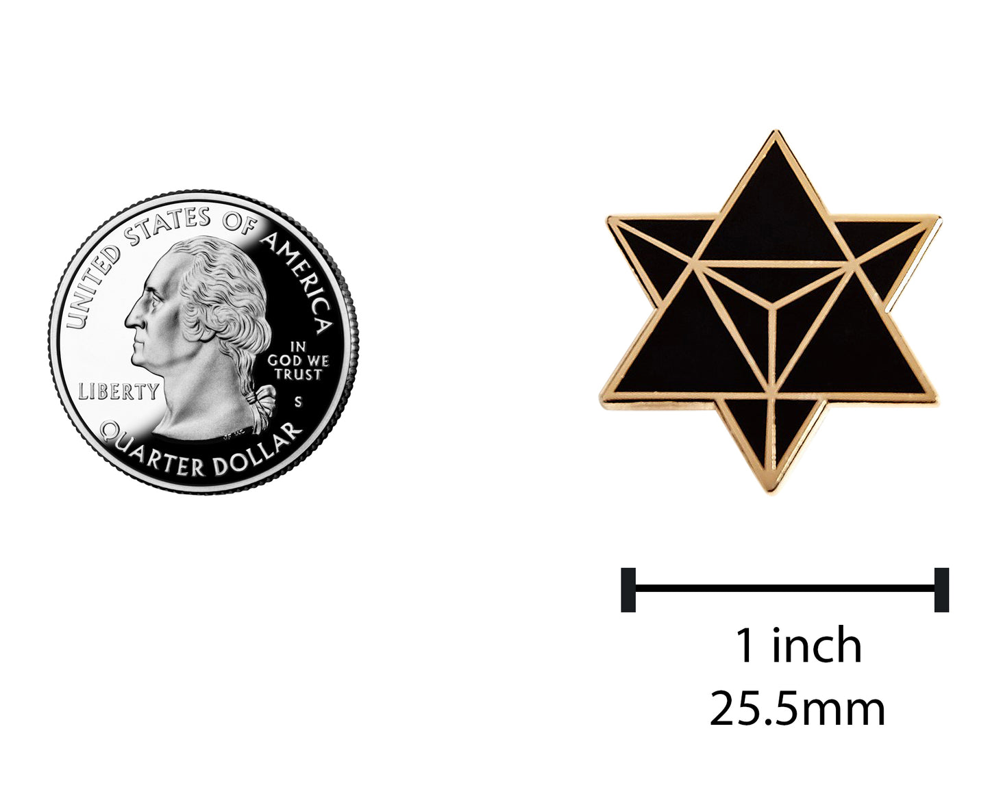 Star Merkaba / Tetrahedron â€“ Enamel Pin