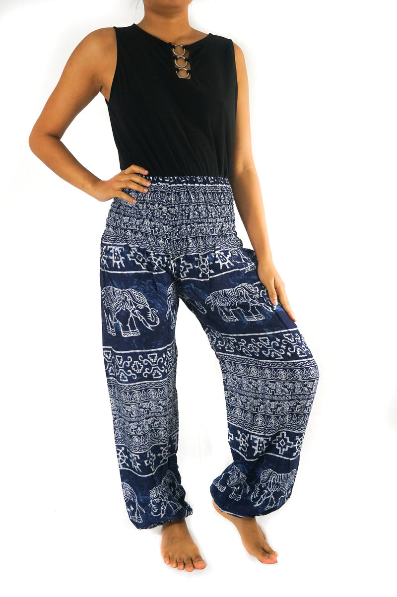 Blue Elephant Pants Women Boho & Hippie Harem Pants - Pants