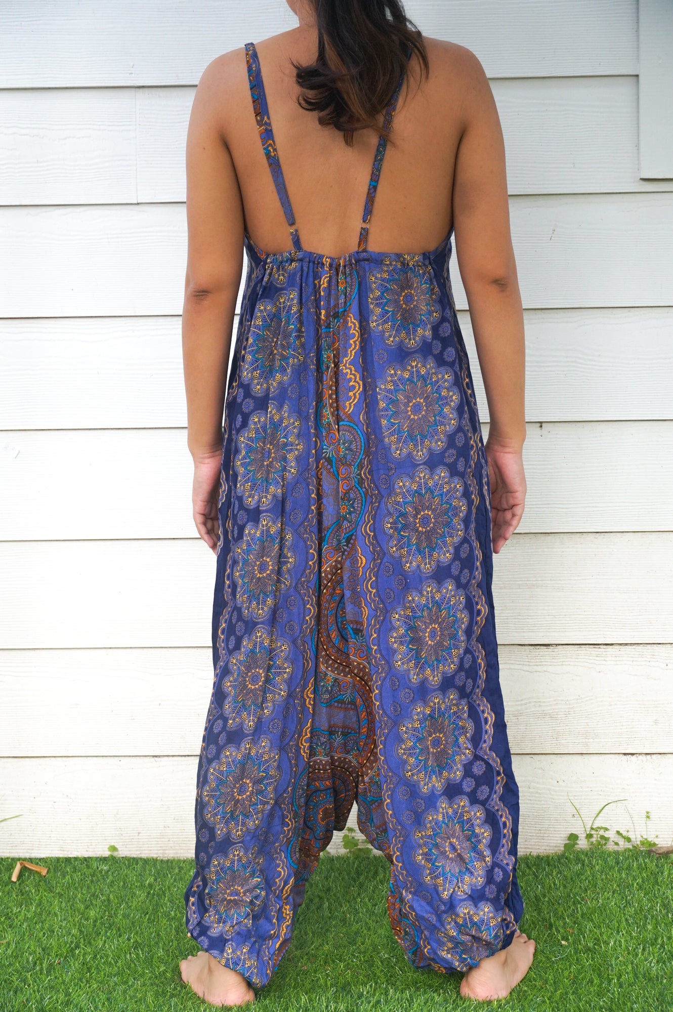 Blue Mandala Boho Hippie Jumpsuit