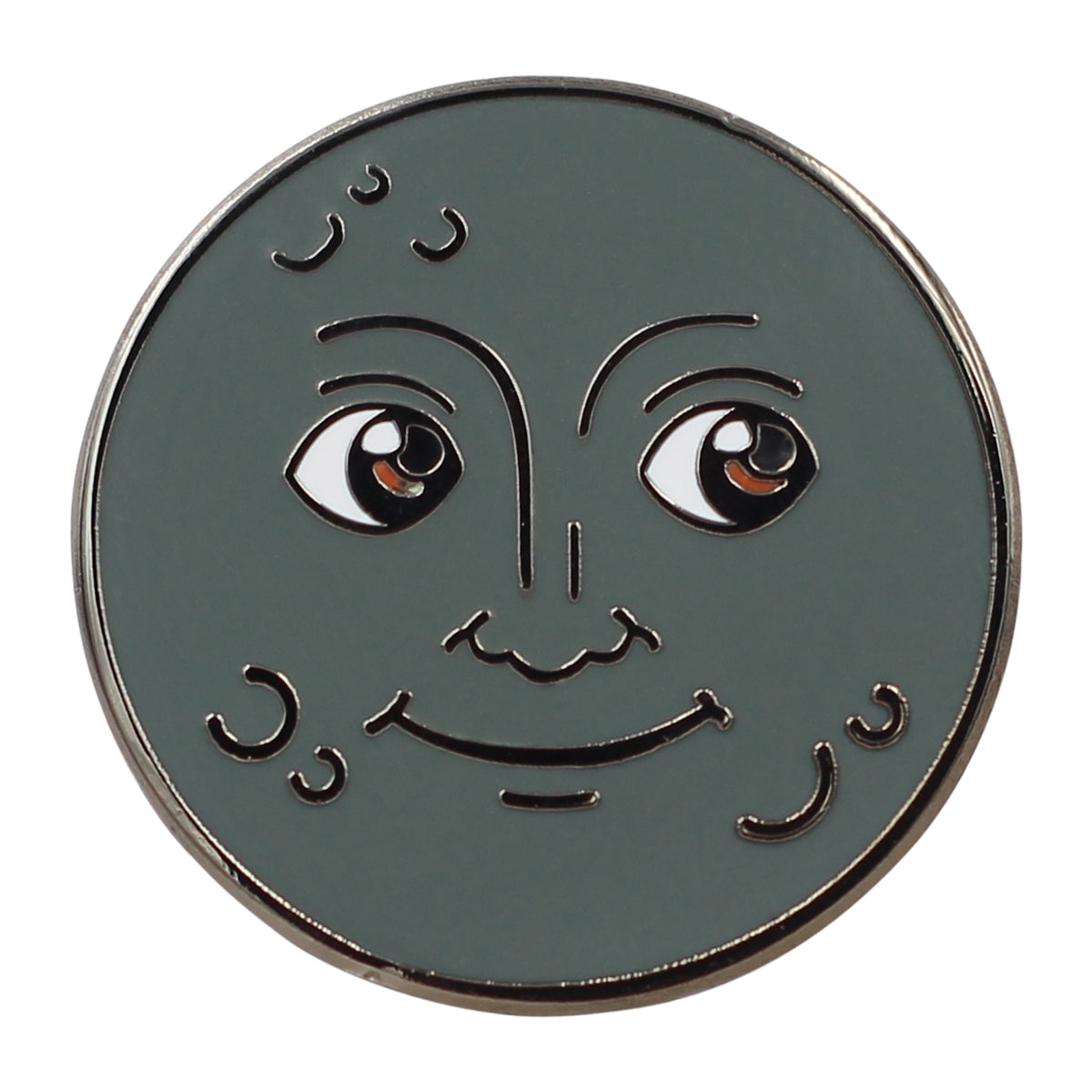 Moon Emoji â€“ New Moon & Full Moon Enamel Pins