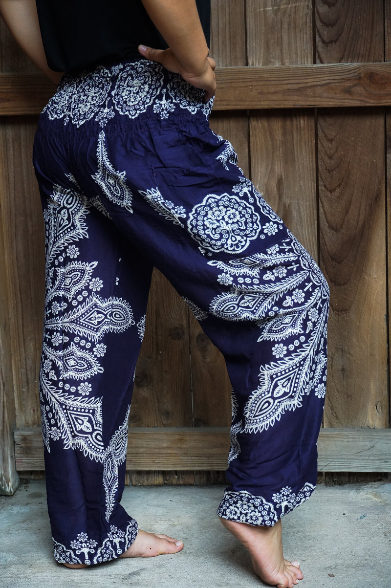 Purple Butterfly Women Boho & Hippie Harem Pants