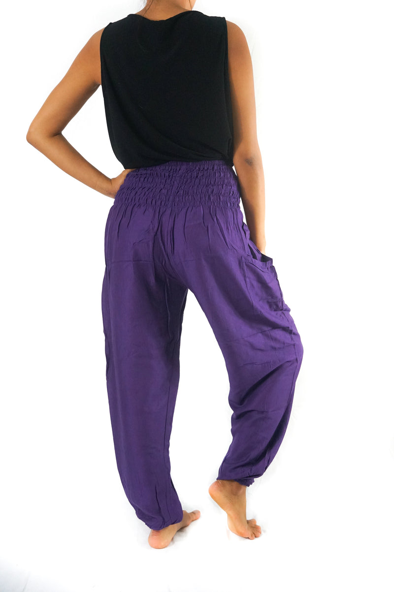 Purple Women Boho & Hippie Harem Pants