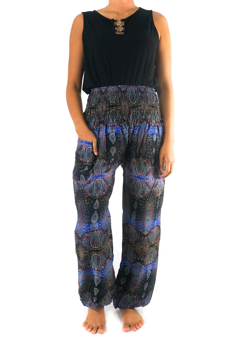 Blue PAISLEY Women Boho & Hippie Harem Pants