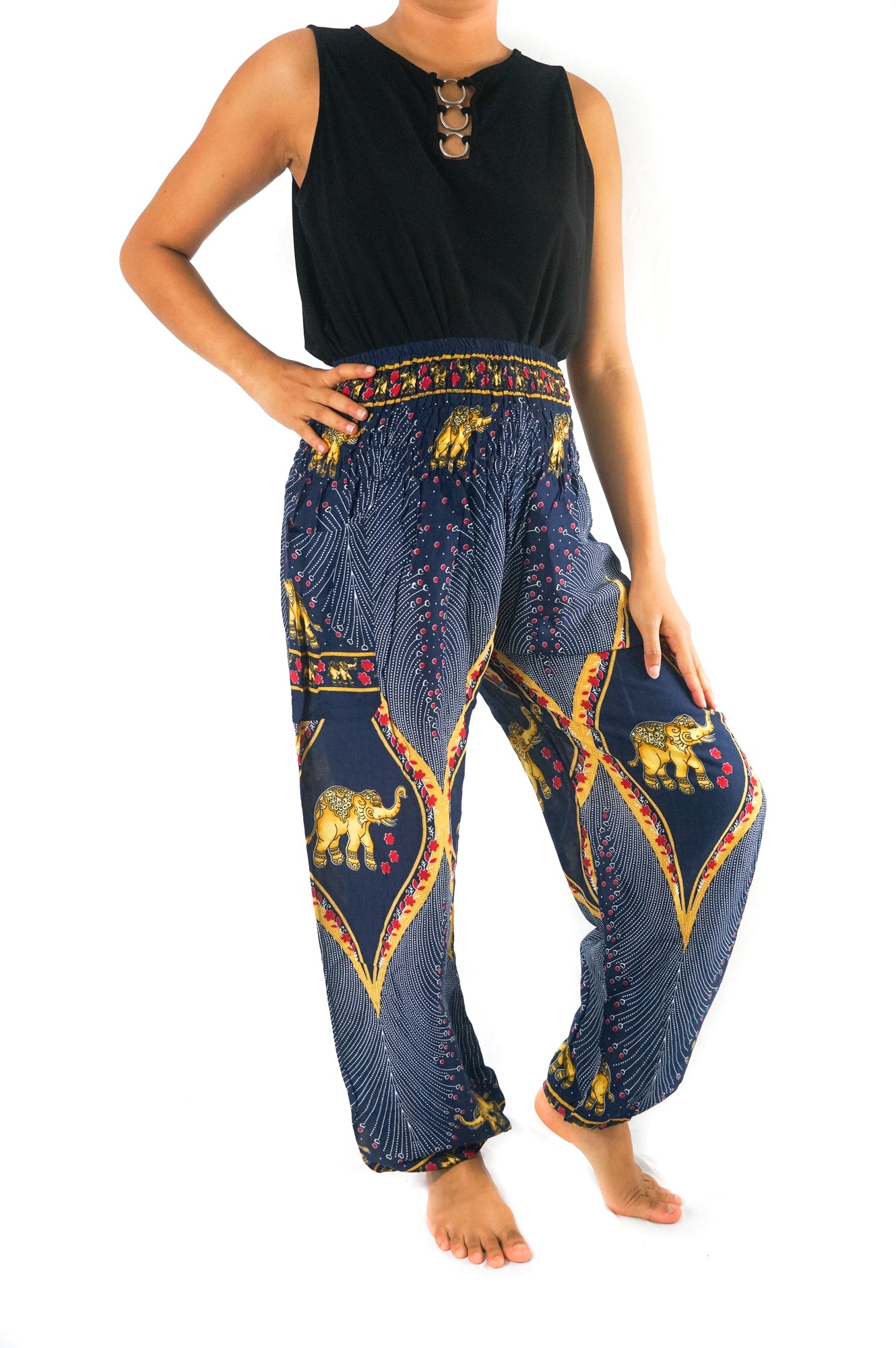 Blue ELEPHANT Women Boho & Hippie Harem Pants