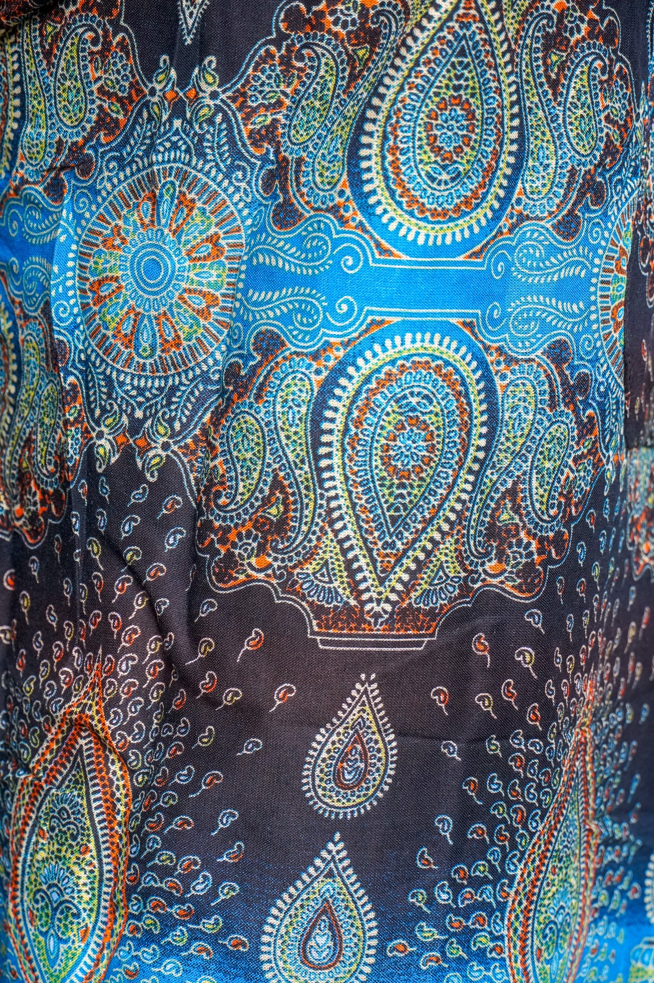 Turquoise Paisley Women Boho & Hippie Harem Pants