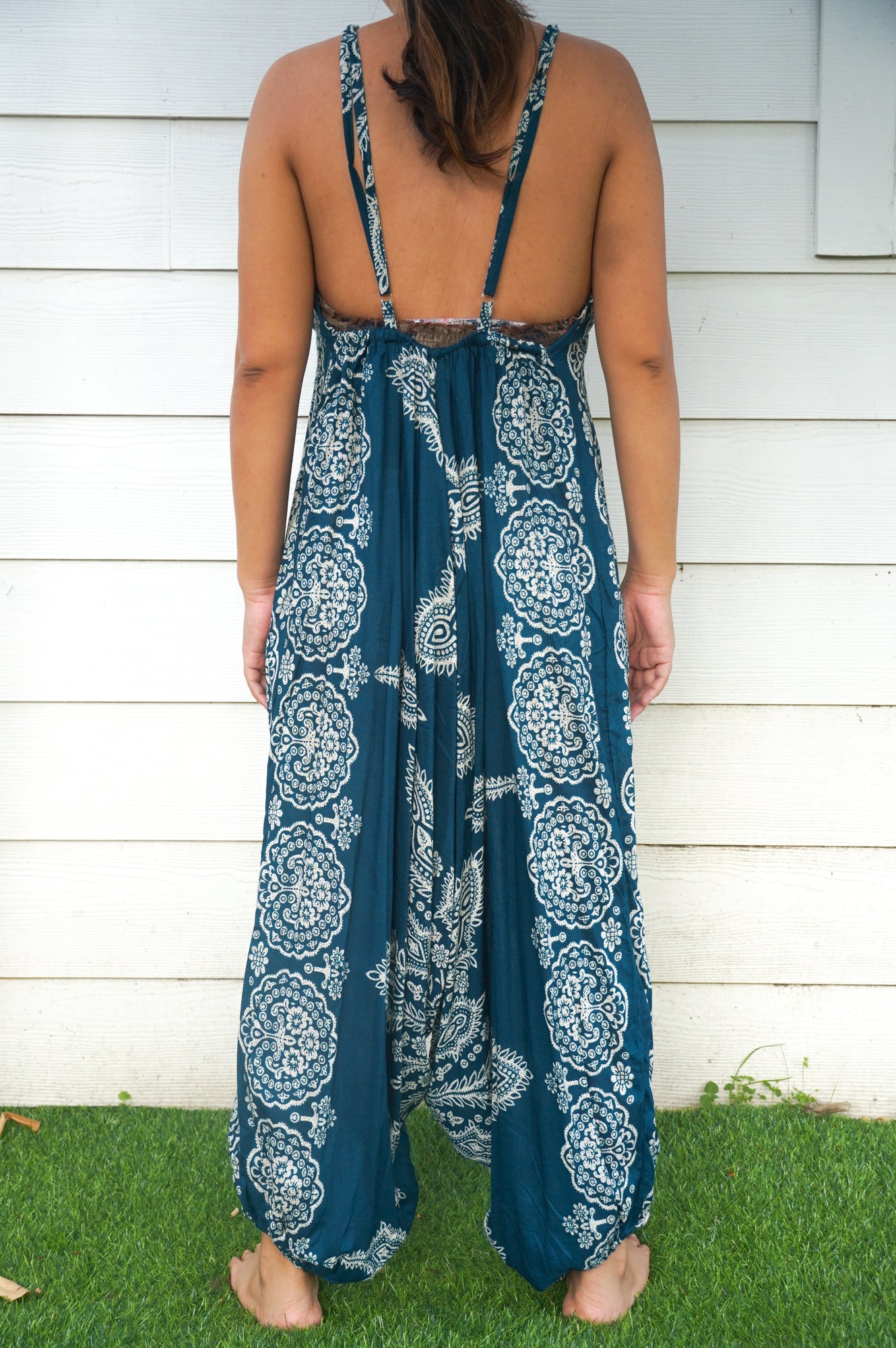 Teal Butterfly Boho Hippie Jumpsuits