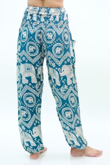 Teal ELEPHANT Women Boho & Hippie Harem Pants