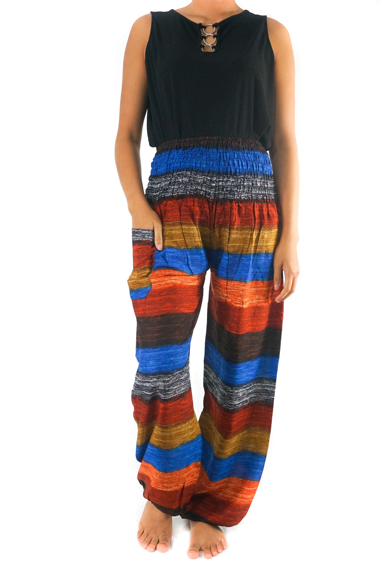 Striped Women Boho & Hippie Harem Pants